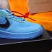 Nike x OFF-WHITE Air Force 1 shoes High Quality Blue #99924720