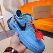 Nike x OFF-WHITE Air Force 1 shoes High Quality Blue #99924720