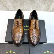 Replica Prada Shoes for Men's Fashionable Formal Leather Shoes #999934519