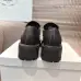 Prada Style Black Leather Loafers With Chunky Platform Sole #B54534