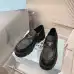 Prada Style Black Leather Loafers With Chunky Platform Sole #B54534