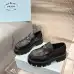 Prada Style Black Leather Loafers With Chunky Platform Sole #B54534