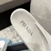 Prada Shoes for Women's Prada Slippers  Rubber Thong Sandals Black/White #B54130