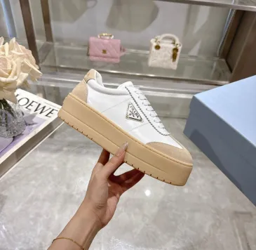 Replica Prada Shoes for Women's Prada Sneakers White Grey 35-41 Size  #B52937