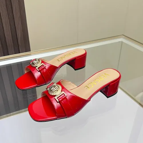 Versace shoes for Women's Versace Slippers heel height:3.5cm #B64784