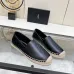 YSL women's espadrilles Flats Black/Gold/White/Pink #B44150