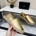 YSL women's espadrilles Flats Black/Gold/White/Pink #B44153