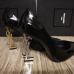 YSL High Heel Shoes YSL black leather 10.5cm heel #999929726