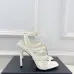 YSL Shoes for Women's Stunning YSL Yellow Patent Leather Strappy High - Heel Sandals Heel height:10.5cm #B54140