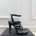 YSL Shoes for Women's Stunning YSL Yellow Patent Leather Strappy High - Heel Sandals Heel height:10.5cm #B54140