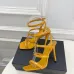 YSL Shoes for Women's Stunning YSL Yellow Patent Leather Strappy High - Heel Sandals Heel height:10.5cm #B54140