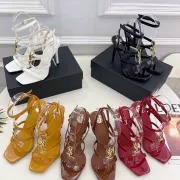 YSL Shoes for Women's Stunning YSL Yellow Patent Leather Strappy High - Heel Sandals Heel height:10.5cm #B54140