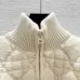 2025 Dior Ecru Cannage Knit Cropped Zip-Up Cardigan #B54503