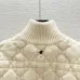2025 Dior Ecru Cannage Knit Cropped Zip-Up Cardigan #B54503