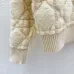 2025 Dior Ecru Cannage Knit Cropped Zip-Up Cardigan #B54503