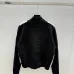 2025 LV Women's Wool Zip up Sweater Chic Mock Neck with Fluffy Monogram - Embroidered Front #B54815