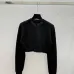 2025 Louis Vuitton Women's Classic Cropped Black Knit Cardigan with Button Front and a Fine  Luxurious Weave #B54792