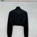 2025 Louis Vuitton Women's Classic Cropped Black Knit Cardigan with Button Front and a Fine  Luxurious Weave #B54792