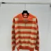 2025 Miu Miu Striped Knit Polo Sweater with Quarter-Zip Collar and Logo Detail #B54504