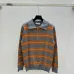 2025 Miu Miu Striped Knit Polo Sweater with Quarter-Zip Collar and Logo Detail #B54504