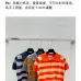 2025 Miu Miu Striped Short-Sleeve Polo Sweater with Button Placket and Logo #B54505