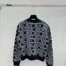 2025 Miu Miu Women's Wool Cardigan with Signature Logo Pattern  V neck and Chic Design #B54799