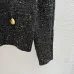 Balmain 2025 Women's Wool Sweater with Gold Buttons Sparkle Yarn  Crew Neck for Elegant Style #B54796