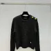 Balmain 2025 Women's Wool Sweater with Gold Buttons Sparkle Yarn  Crew Neck for Elegant Style #B54796
