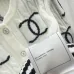 CHANEL Women's Luxury Cable Knit Cardigan  Featuring Bold Signature Double C Logo Intarsia and Contrast Striped Trims #B56312