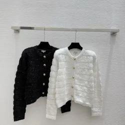 Chanel Style Women's Knitted Cardigans Luxurious Fuzzy Texture with Gold Button Details for Fashion Aficionados #B56255 Chanel Style Women's Knitted Cardigans Luxurious Fuzzy Texture with Gold Button Details for Fashion Aficionados #B56255