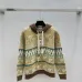 Chanel Women's Hooded Sweaters  Fair Isle Pattern with CC Logo and Drawstring Detail for Fashion Aficionados #B56272