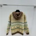 Chanel Women's Hooded Sweaters  Fair Isle Pattern with CC Logo and Drawstring Detail for Fashion Aficionados #B56272
