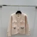 Chanel Women's Knitted Cardigans Tweed  Style Fabric with CC Logo and Gold Button Details for Luxury Enthusiasts #B56271