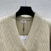Chanel Women's V   Neck Cardigans  Ribbed Knit with Iconic CC Logo and Button Detail for Luxury Lovers #B56274