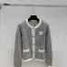 Chanel Women's V   Neck Cardigans  Ribbed Knit with Iconic CC Logo and Button Detail for Luxury Lovers #B56276