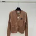Chanel Women's V-Neck Cardigan with CC Logo Patch and Gold Buttons #B54522