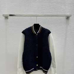 Dark blue LV Women's  Sweaters  Monogram Pattern  Fair Isle Design in Dual Color Options for Luxury Fashion Lovers #B57745