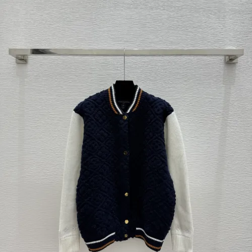 Dark blue LV Women's  Sweaters  Monogram Pattern  Fair Isle Design in Dual Color Options for Luxury Fashion Lovers #B57745