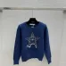Dior Women's Authentic Luxury Cozy Knit Sweater with Intricate Sparkling Star Sequin Embellishment and Classic Crew Neck Design #B56278
