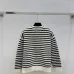 Dior Women's Authentic Luxury Striped V-Neck Cardigan Knitwear Featuring Gold Accent Buttons and Elegant Monogram Logo Detail #B56279