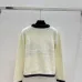 Dior Women's Luxury Fluffy Knit Logo Sweater  Featuring Contrast Christian Dior Signature Intarsia and Cozy Crew Neckline. #B56283