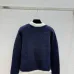 Dior Women's Luxury Fluffy Knit Logo Sweater  Featuring Contrast Christian Dior Signature Intarsia and Cozy Crew Neckline. #B56283