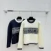 Dior Women's Luxury Fluffy Knit Logo Sweater  Featuring Contrast Christian Dior Signature Intarsia and Cozy Crew Neckline. #B56283