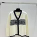 Dior Women's Luxury Fluffy Knit Logo Sweater  Featuring Contrast Christian Dior Signature Intarsia and Cozy Crew Neckline. #B56284