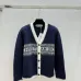 Dior Women's Luxury Fluffy Knit Logo Sweater  Featuring Contrast Christian Dior Signature Intarsia and Cozy Crew Neckline. #B56284