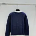 Dior Women's Luxury Fluffy Knit Logo Sweater  Featuring Contrast Christian Dior Signature Intarsia and Cozy Crew Neckline. #B56284