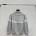 Dior Women's Luxury Houndstooth Knit Zip-Up Jacket Sweater Featuring Elegant Mock Turtleneck and Sophisticated Wool Blend Texture #B56285