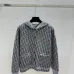 Dior Women's Luxury Knit Hoodie Jacket, Featuring Signature Oblique Monogram Jacquard and Sporty Button-Up Silhouette with Hood. #B56286