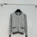 Dior Women's Luxury Monogram Zip-Up Knit Bomber Jacket, Featuring Signature Oblique Jacquard and Two Convenient Front Pockets. #B56280