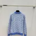 Dior Women's Luxury Monogram Zip-Up Knit Bomber Jacket, Featuring Signature Oblique Jacquard and Two Convenient Front Pockets. #B56280